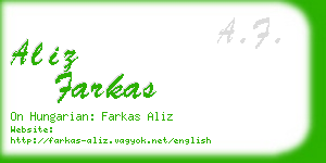 aliz farkas business card